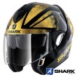 Shark EVOLINE SERIES 3 Tixer Flip Up Helmet - Black Chrome Gold