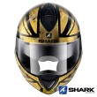 Shark EVOLINE SERIES 3 Tixer Flip Up Helmet - Black Chrome Gold