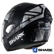 Shark EVOLINE SERIES 3 Tixer Mat Flip Up Helmet - Black Chrome Silver
