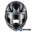 Shark EVOLINE SERIES 3 Tixer Mat Flip Up Helmet - Black Chrome Silver