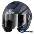 Shark EVOLINE SERIES 3 Hyrium Mat Flip Up Helmet - Anthracite Black Blue
