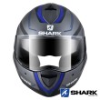 Shark EVOLINE SERIES 3 Hyrium Mat Flip Up Helmet - Anthracite Black Blue