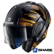 Shark EVO-ONE 2 Lithion Dual Flip Up Helmet - Black Chrome Gold