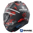 Shark EVO-ONE 2 Skuld Mat Flip Up Helmet - Black White Red