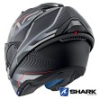 Shark EVO-ONE 2 Keenser Mat Flip Up Helmet - Black Silver Red