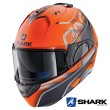 Shark EVO-ONE 2 Keenser Mat Flip Up Helmet - Orange Black Anthracite