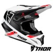 Thor SECTOR SPLIT Dirt Bike Helmet - White Black