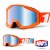 100% THE STRATA JUNIOR Orange Goggles - Blue Mirror Lens